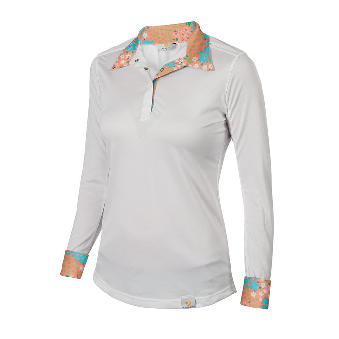 Aubrion Ladies Equestrian Style Long Sleeve Show Shirt - SEP4SJ - Xsmall - Ditsy - 2