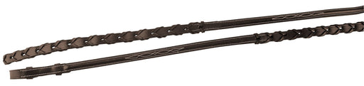 Aviemore Fancy Stitched Laced Reins, Havana - Jeffers - Horse Supplies > Horse Tack > Bridles & Headstalls