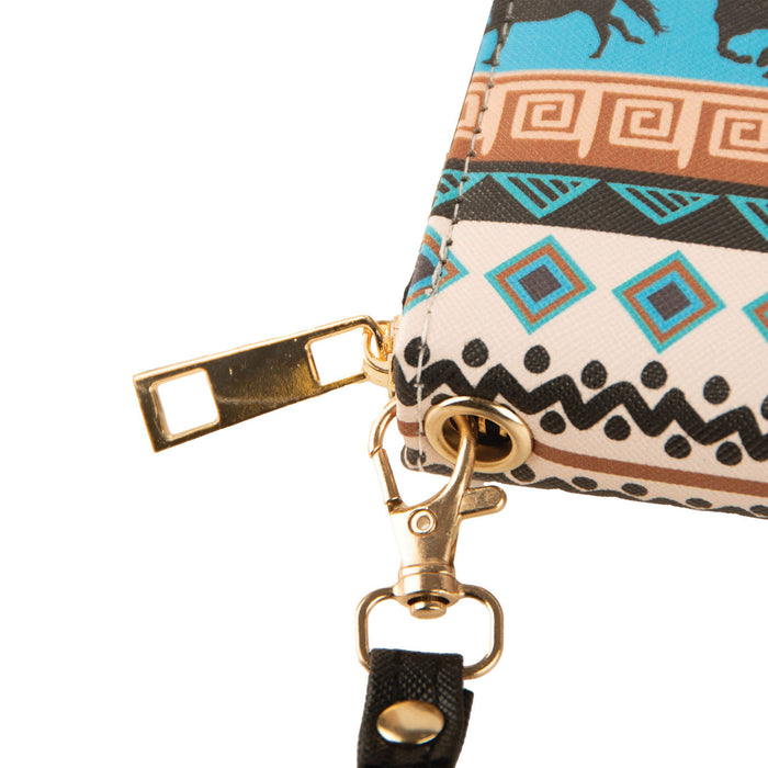 Tribal Horses Clutch Wallet - Multi  