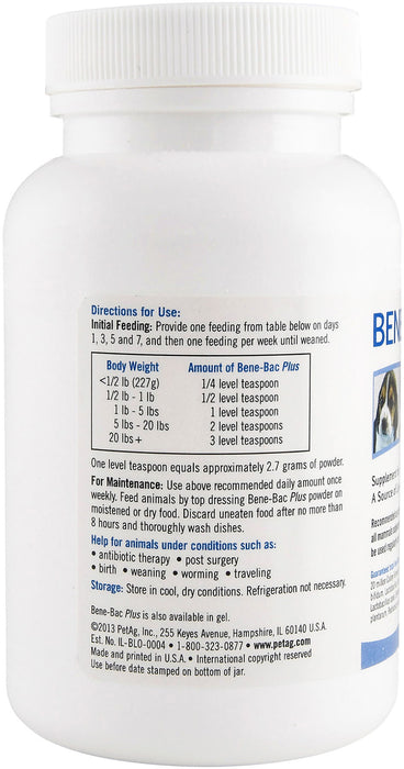 Bene-Bac Plus - 4.5 oz Bene-Bac Plus Powder  