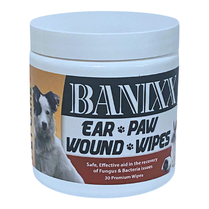 Banixx Pet Care Ear Paw & Wound Wipes, 30 ct - SHEB5 - 30 ct - 1