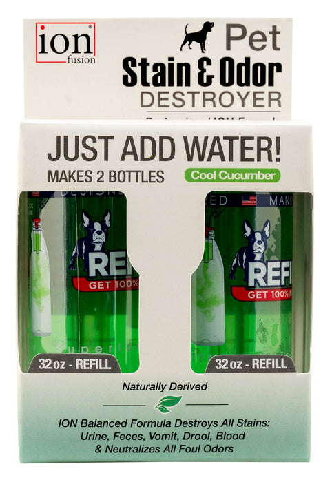 Pet Stain & Odor Destroyer Refill, Cool Cucumber, 2-pk -   