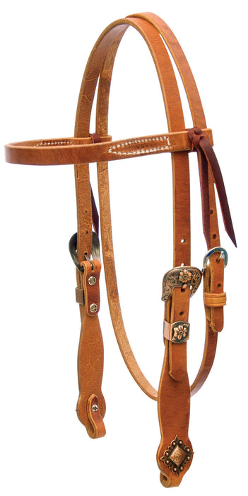 Cowboy Culture Floral Buckle Headstall - Cowboy Culture Floral Buckle Headstall, Browband  