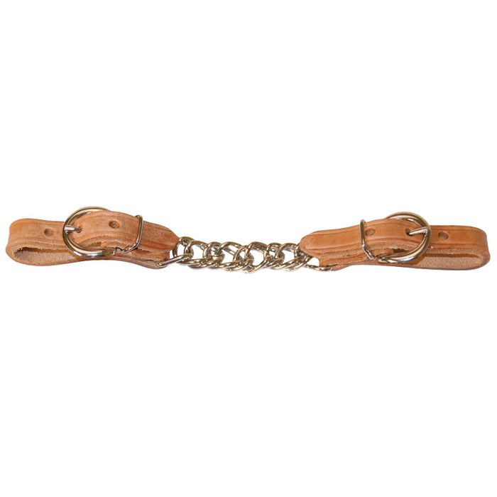 Berlin Custom Leather Flat Link Single Curb Chain - Harness  