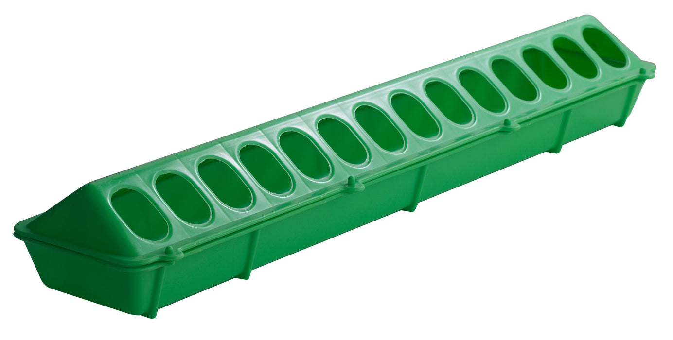 Plastic Chicken Feeder, 20"L - Lime Green  