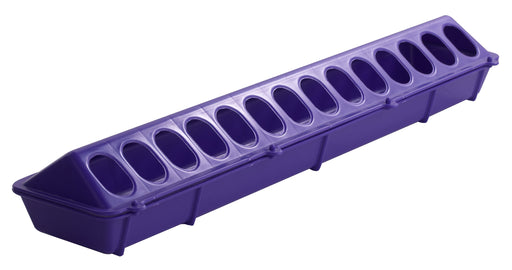 Plastic Chicken Feeder, 20"L - Purple  