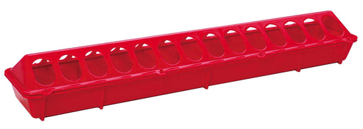 Plastic Chicken Feeder, 20"L - Red  