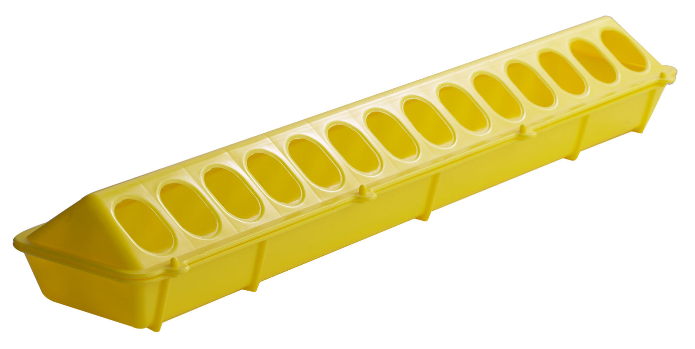 Plastic Chicken Feeder, 20"L - Yellow  