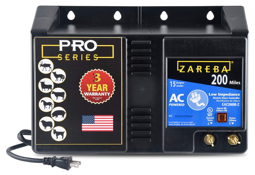 Zareba 200 mile AC Low-Impedance Electric Fence Charger -   