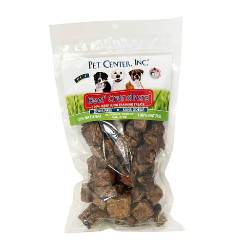 Beef Crunchers Beef Lung Training Treats for Dogs – All - Natural, Air - Dried, Made in the USA - PCI3F - Beef - Natural - 4 oz Bag - 1