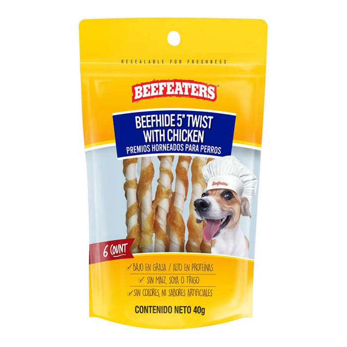 Beefeaters Beefhide 5' Twists with Chicken - Jeffers - Dog Supplies > Dog Treats