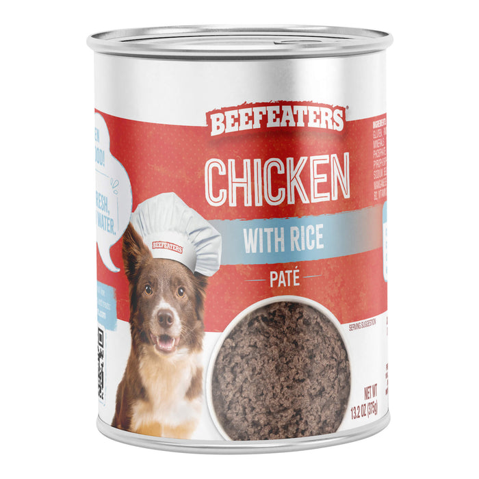 Beefeaters Chicken with Rice Pate, 13.2 oz, Case of 12 - Jeffers - Dog Supplies > Dog Food > Wet Dog Food