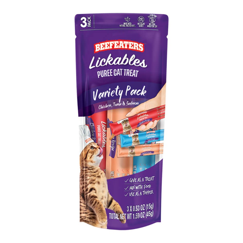 Beefeaters Lickables Puree Cat Treat Variety Pack 48 ct tub — Jeffers