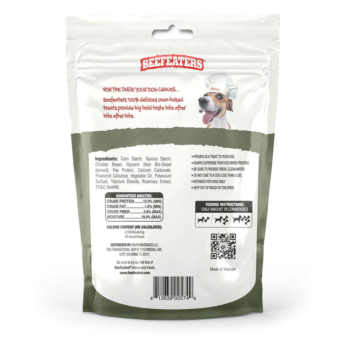 Beefeaters Rawhide Free Knotted Dog Bone - 031BE-02574 - Chicken - Mini, 12ct - 3