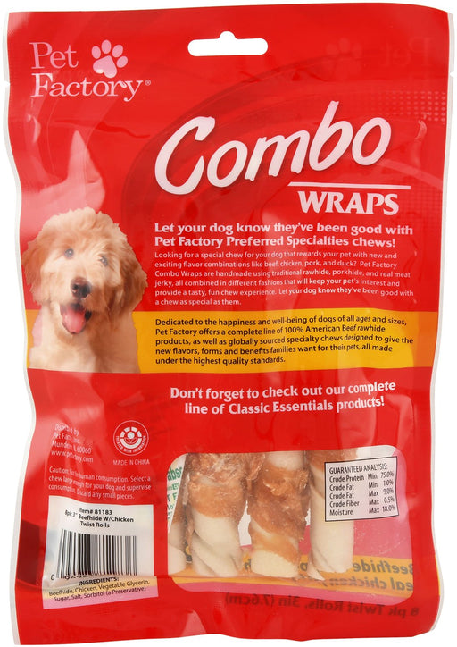 Beefhide w/ Chicken Combo Wraps Dog Chews - Jeffers - Dog Supplies > Dog Treats > Chews