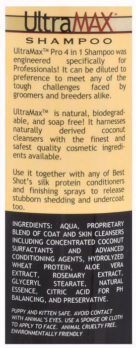 Best Shot UltraMAX Pro '4 - in - 1' Shampoo - Jeffers - Animal & Pet Supplies > Pet Grooming > Pet Shampoo & Conditioner