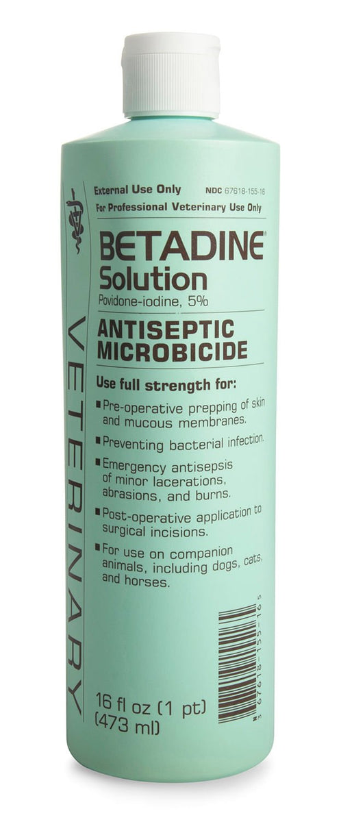 Betadine Solution (Povidone Iodine 5%) for Vet Use — Jeffers