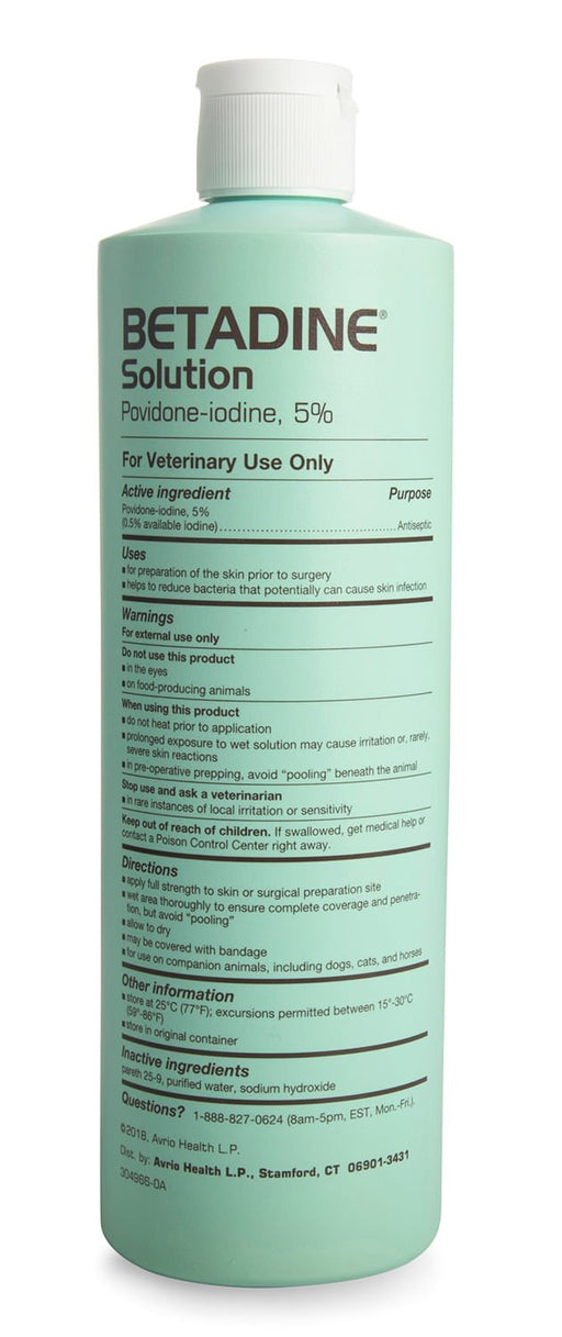 Betadine Solution (Povidone Iodine) - Jeffers - Animal Health & Wellness > Skin & Coat Care