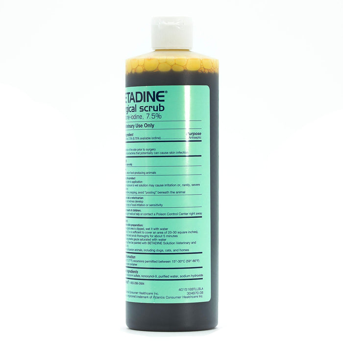 Betadine Surgical Scrub Sudsing Skin Cleanser (Povidone Iodine) - P7B4 - Scrub, 16 oz - 2