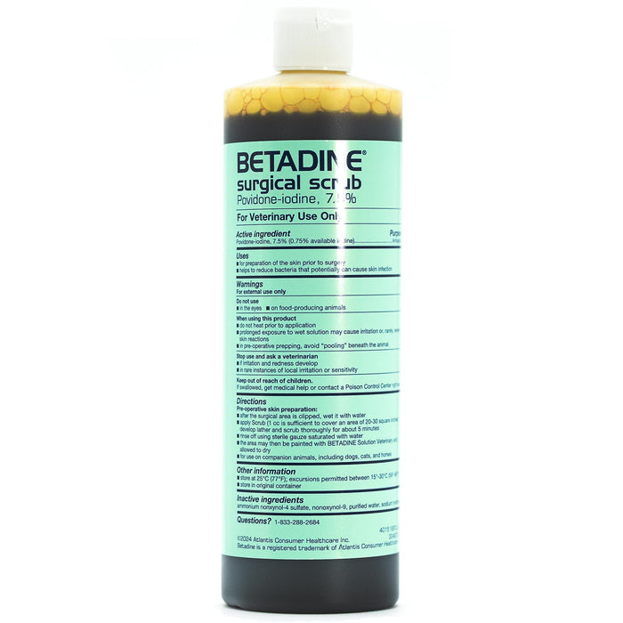Betadine Surgical Scrub Sudsing Skin Cleanser (Povidone Iodine) - P7B4 - Scrub, 16 oz - 4
