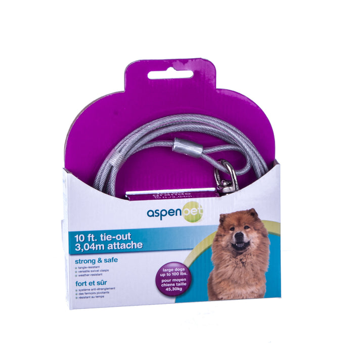 AspenPet Tie-Out Cables - Tie Out Cable, 10'  