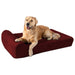 Big Barker 7" Thick Headrest Dog Bed – Orthopedic Foam Bed for Large & Giant Breed Dogs, Vet Recommended, Machine Washable - H7Y7 - Large - 48" x 30" x 7" - Burgundy - 1 ct - 12