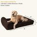 Big Barker 7" Thick Headrest Dog Bed – Orthopedic Foam Bed for Large & Giant Breed Dogs, Vet Recommended, Machine Washable - H7YA - Large - 48" x 30" x 7" - Chocolate - 1 ct - 19