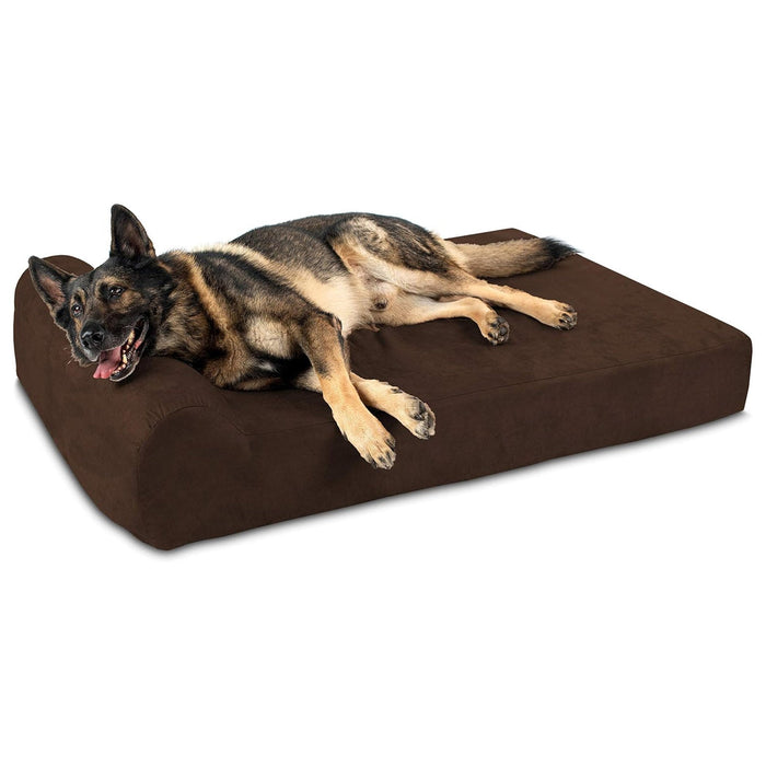 Big Barker 7" Thick Headrest Dog Bed – Orthopedic Foam Bed for Large & Giant Breed Dogs, Vet Recommended, Machine Washable - H7YE - XLarge - 52" x 36" x 7" - Gray - 1 ct - 30