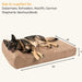 Big Barker 7" Thick Headrest Dog Bed – Orthopedic Foam Bed for Large & Giant Breed Dogs, Vet Recommended, Machine Washable - H7YF - XLarge - 52" x 36" x 7" - Khaki - 1 ct - 34