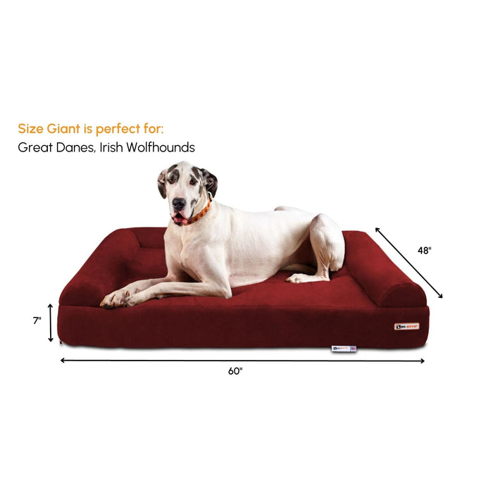 Big Barker 7" Thick Orthopedic Sofa Dog Bed for Large & Giant Breed Dogs – Vet Recommended, Joint Support, Durable Foam - Jeffers - Dog Supplies > Dog Beds