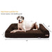 Big Barker 7" Thick Orthopedic Sofa Dog Bed for Large & Giant Breed Dogs – Vet Recommended, Joint Support, Durable Foam - Jeffers - Dog Supplies > Dog Beds