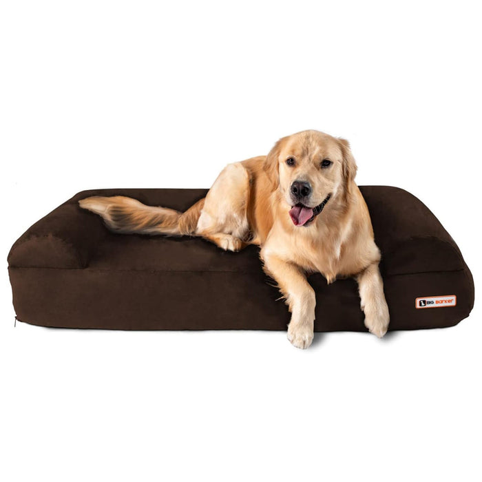 Big Barker 7" Thick Orthopedic Sofa Dog Bed for Large & Giant Breed Dogs – Vet Recommended, Joint Support, Durable Foam - H7Z2 - Chocolate - Large – 48" x 30" x 7" - 1 ct - 19