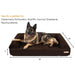Big Barker 7" Thick Orthopedic Sofa Dog Bed for Large & Giant Breed Dogs – Vet Recommended, Joint Support, Durable Foam - H7Z6 - Chocolate - XLarge – 52" x 36" x 7" - 1 ct - 31