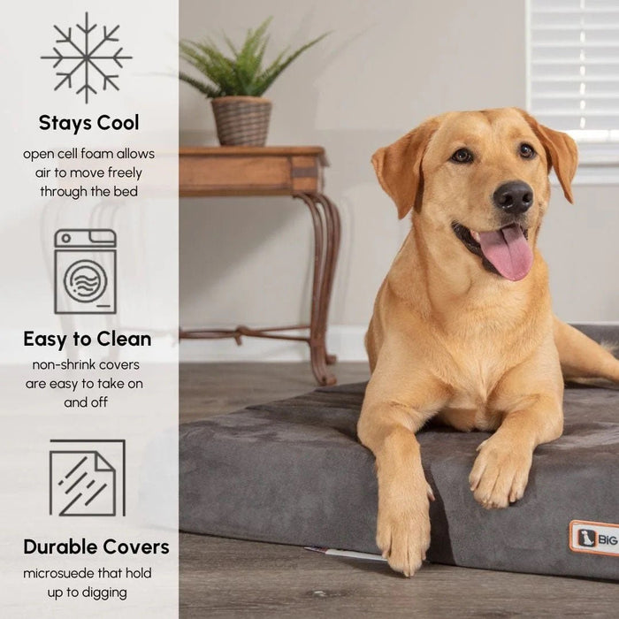 Big Barker Headrest Dog Bed, 4" Thick – Orthopedic Support for Small to Large Dogs - Jeffers - Dog Supplies > Dog Beds