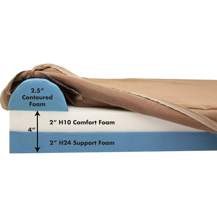 Big Barker Headrest Dog Bed, 4" Thick – Orthopedic Support for Small to Large Dogs - H7XX - Khaki - Medium - 4" x 33" x 21" - 1 ct - 16