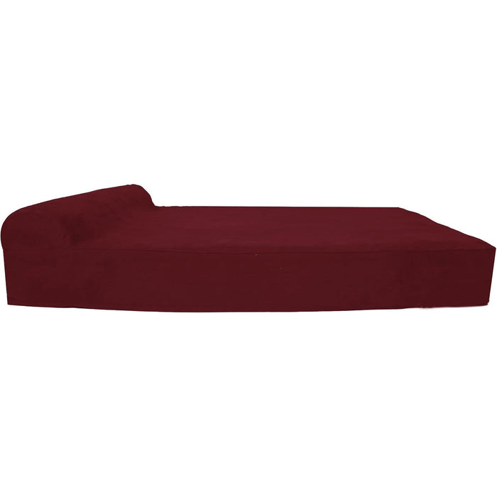 Big Barker Headrest Dog Bed, 4" Thick – Orthopedic Support for Small to Large Dogs - H7XY - Burgundy - Small - 4" x 27" x 18" - 1 ct - 24