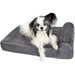 Big Barker Headrest Dog Bed, 4" Thick – Orthopedic Support for Small to Large Dogs - H7XZ - Charcoal - Small - 4" x 27" x 18" - 1 ct - 26