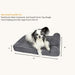 Big Barker Headrest Dog Bed, 4" Thick – Orthopedic Support for Small to Large Dogs - H7XZ - Charcoal - Small - 4" x 27" x 18" - 1 ct - 27