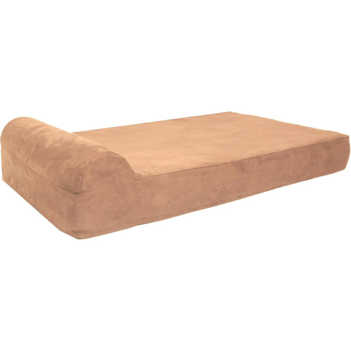 Big Barker Headrest Dog Bed, 4" Thick – Orthopedic Support for Small to Large Dogs - H7Y1 - Khaki - Small - 4" x 27" x 18" - 1 ct - 31
