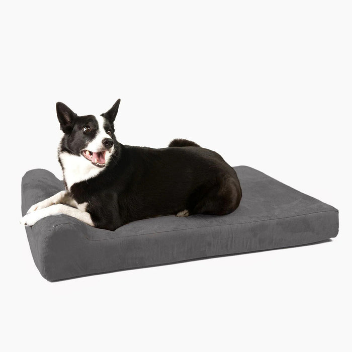 Big Barker Headrest Dog Bed, 4" Thick – Orthopedic Support for Small to Large Dogs - H7Y2 - Charcoal - Large - 4" x 39" x 25" - 1 ct - 34