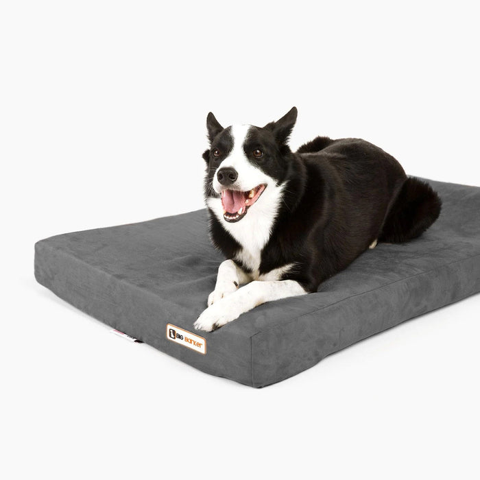 Big Barker Headrest Dog Bed, 4" Thick – Orthopedic Support for Small to Large Dogs - H7Y2 - Charcoal - Large - 4" x 39" x 25" - 1 ct - 35
