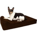 Big Barker Headrest Dog Bed, 4" Thick – Orthopedic Support for Small to Large Dogs - H7Y3 - Chocolate - Small - 4" x 27" x 18" - 1 ct - 38