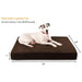 Big Barker Original Sleek Dog Bed, 7" Thick – Orthopedic Foam for Large & Giant Dogs - H7YK - Chocolate - Giant - 60" x 48" x 7" - 1 - 13
