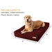 Big Barker Original Sleek Dog Bed, 7" Thick – Orthopedic Foam for Large & Giant Dogs - H7YL - Burgundy - Large - 48" x 30" x 7" - 1 - 16