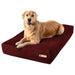 Big Barker Original Sleek Dog Bed, 7" Thick – Orthopedic Foam for Large & Giant Dogs - H7YL - Burgundy - Large - 48" x 30" x 7" - 1 - 15