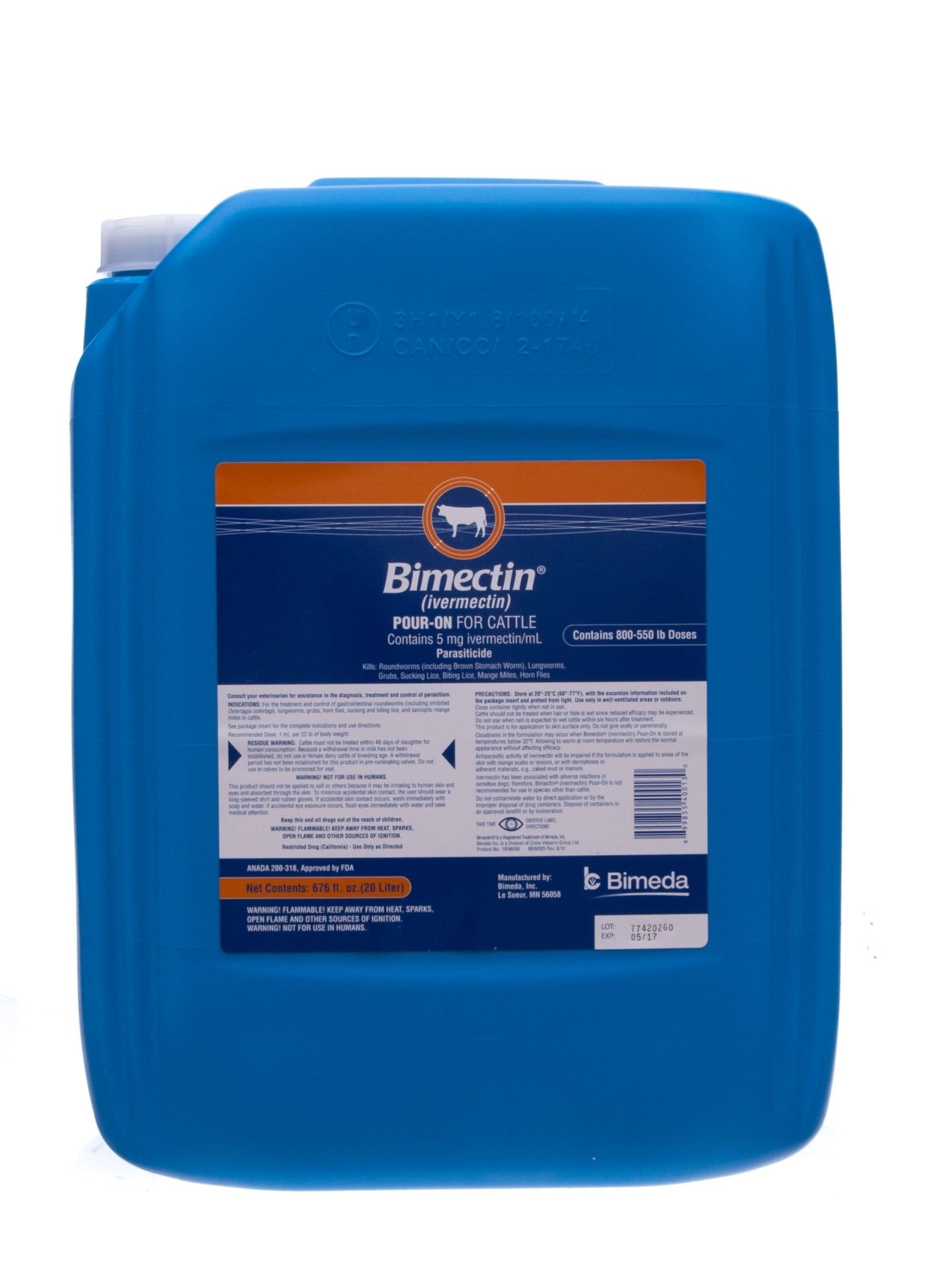 Bimectin Pour-on Dewormer for Cattle — Jeffers