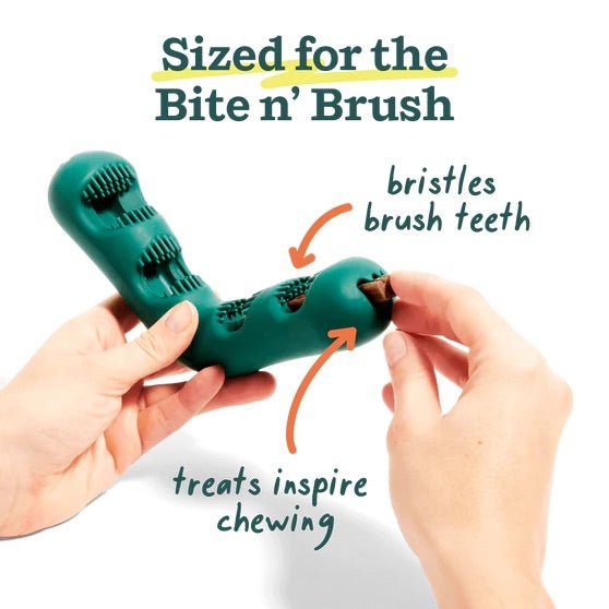 Bite n’ Brush Dog Dental Chew Toy & Treat Refills– Self - Cleaning, Teeth & Gum Care, Plaque & Tartar Remover - WO2AT - Refill Treats - 8 oz (approx. 16 sticks) - 10