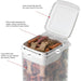 Bites & Bones Treat Canister, 3.25 qt - BU2K - White Lid / Clear Base - 3.25 qt - 1 - 5
