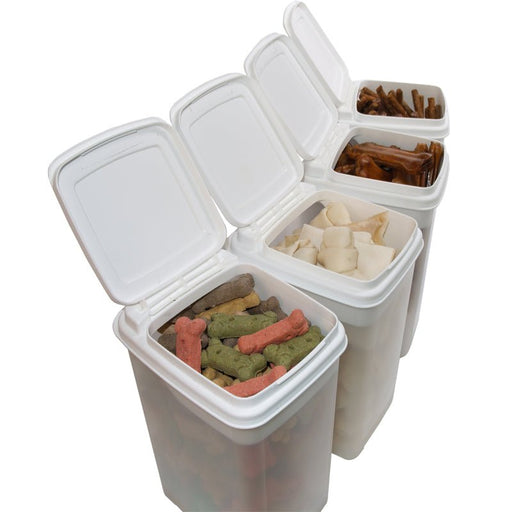 Bites & Bones Treat Canister, 3.25 qt - BU2K - White Lid / Clear Base - 3.25 qt - 1 - 2