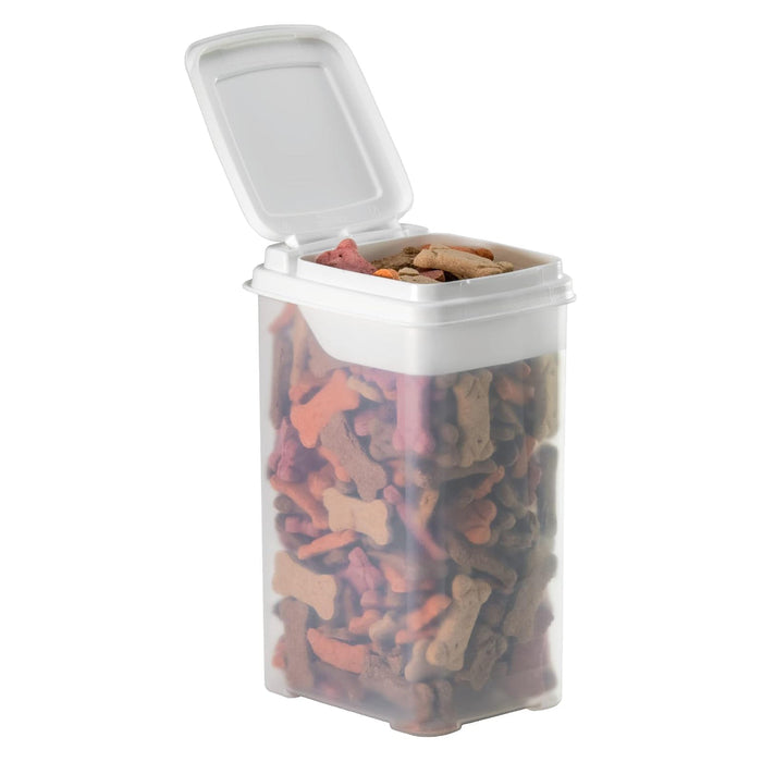 Bites & Bones Treat Canister, 3.25 qt - BU2K - White Lid / Clear Base - 3.25 qt - 1 - 7